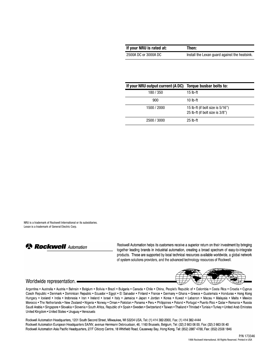 Rockwell Automation 2364,2364E NRU DIODE REPLACEMENT User Manual | Page 8 / 8