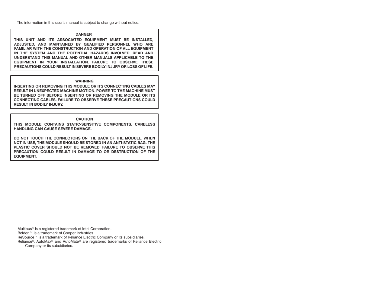 Warning notices | Rockwell Automation Current Input Module User Manual | Page 2 / 66