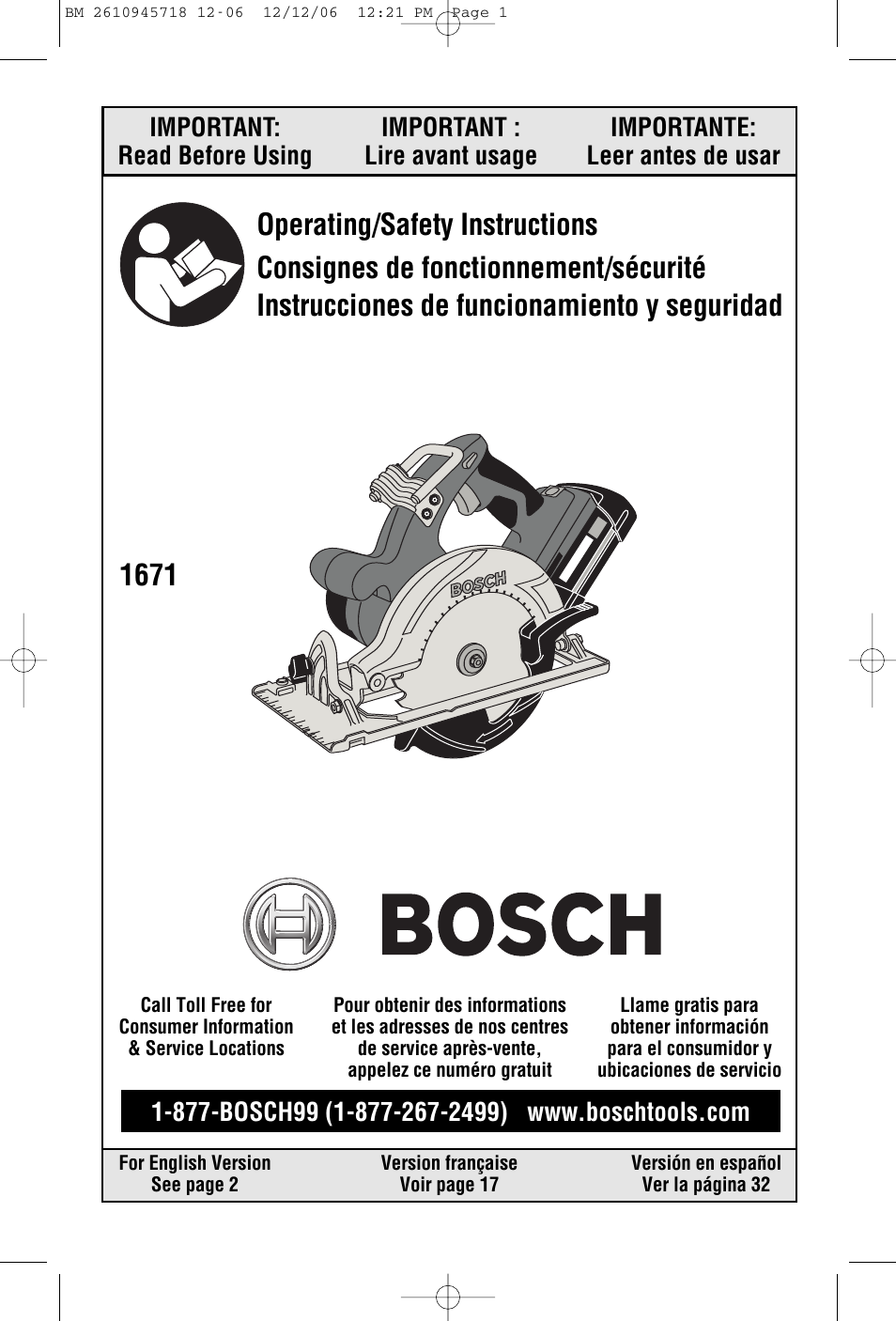 Bosch 1671 User Manual | 48 pages