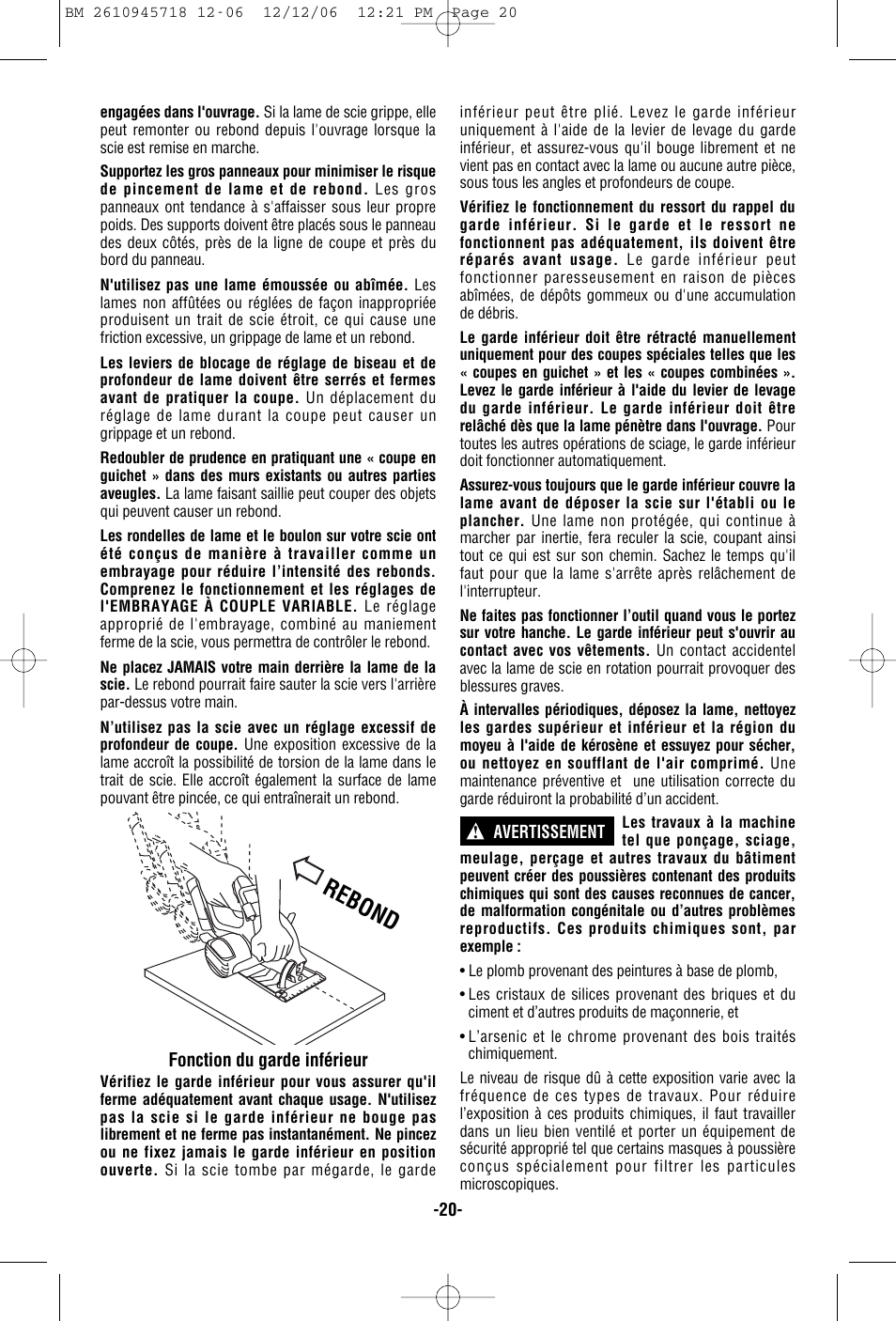 Reb on d | Bosch 1671 User Manual | Page 20 / 48