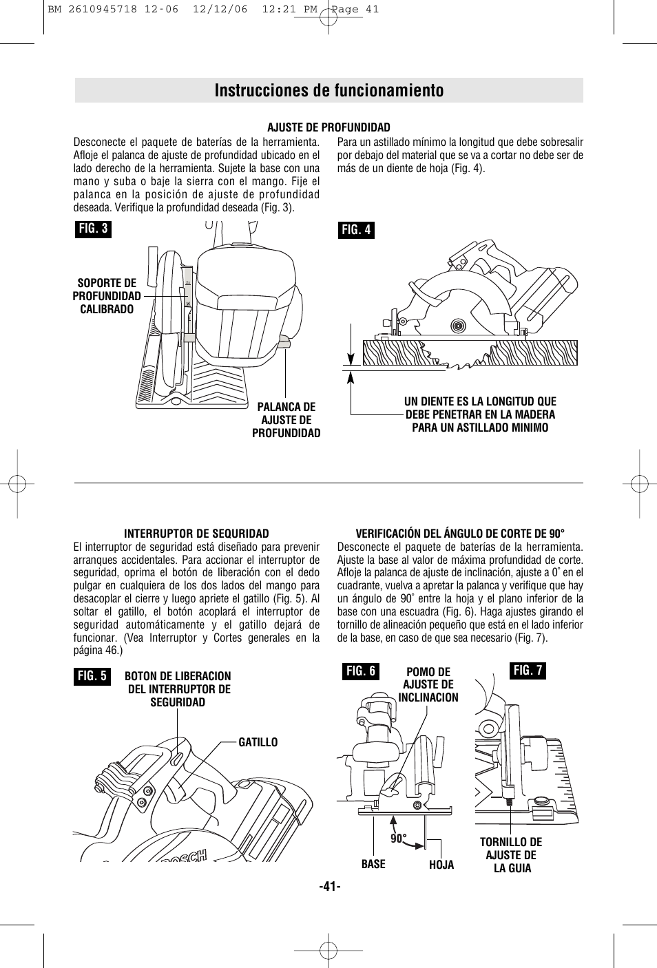 Instrucciones de funcionamiento | Bosch 1671 User Manual | Page 41 / 48