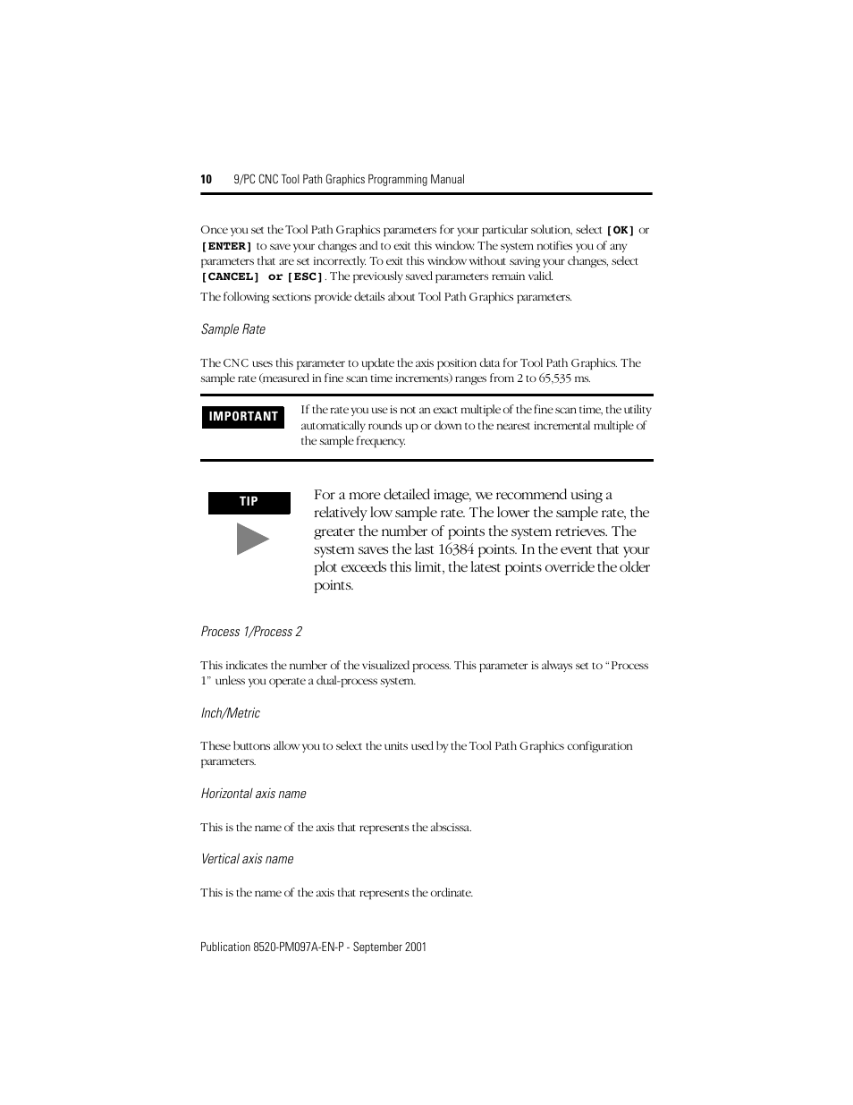 Rockwell Automation 8520 9/PC CNC Tool Path Graphics Programming Manual User Manual | Page 10 / 24