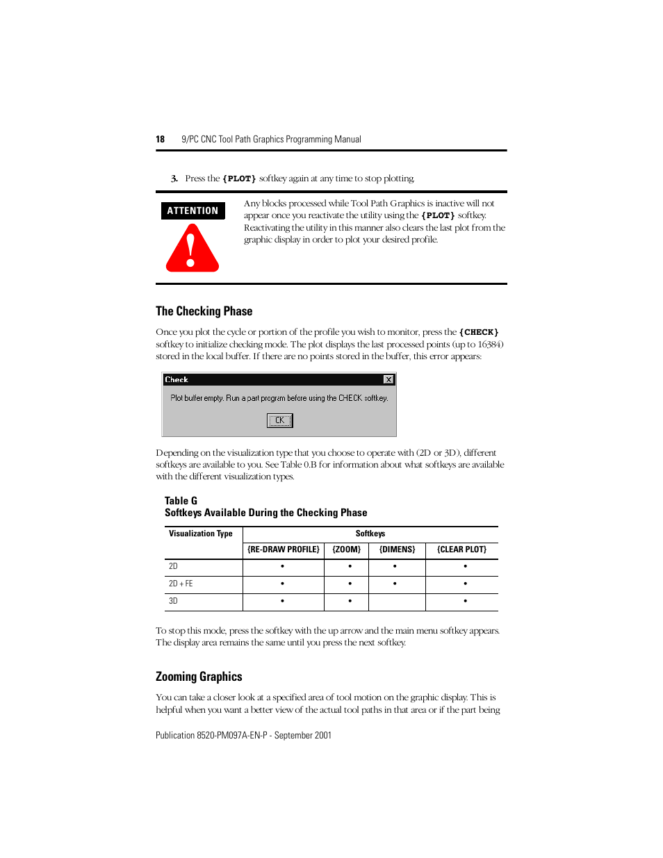Rockwell Automation 8520 9/PC CNC Tool Path Graphics Programming Manual User Manual | Page 18 / 24