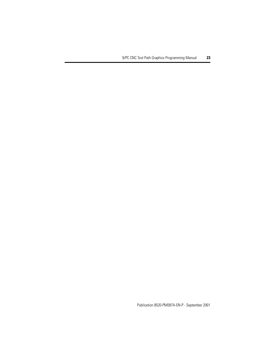Rockwell Automation 8520 9/PC CNC Tool Path Graphics Programming Manual User Manual | Page 23 / 24