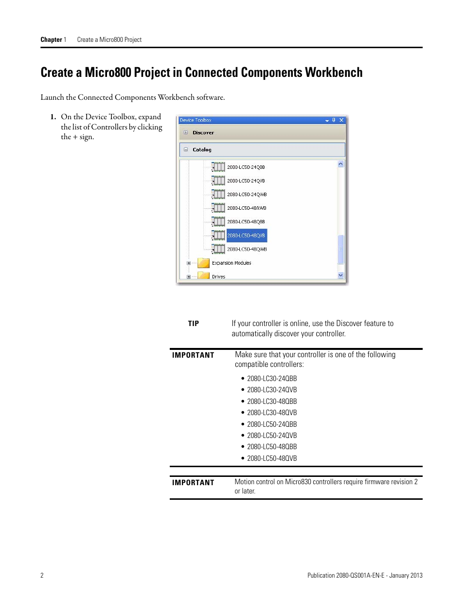 Rockwell Automation 2080-LC50 Getting Started with Motion Control Using a Simulated Axis User Manual | Page 12 / 82