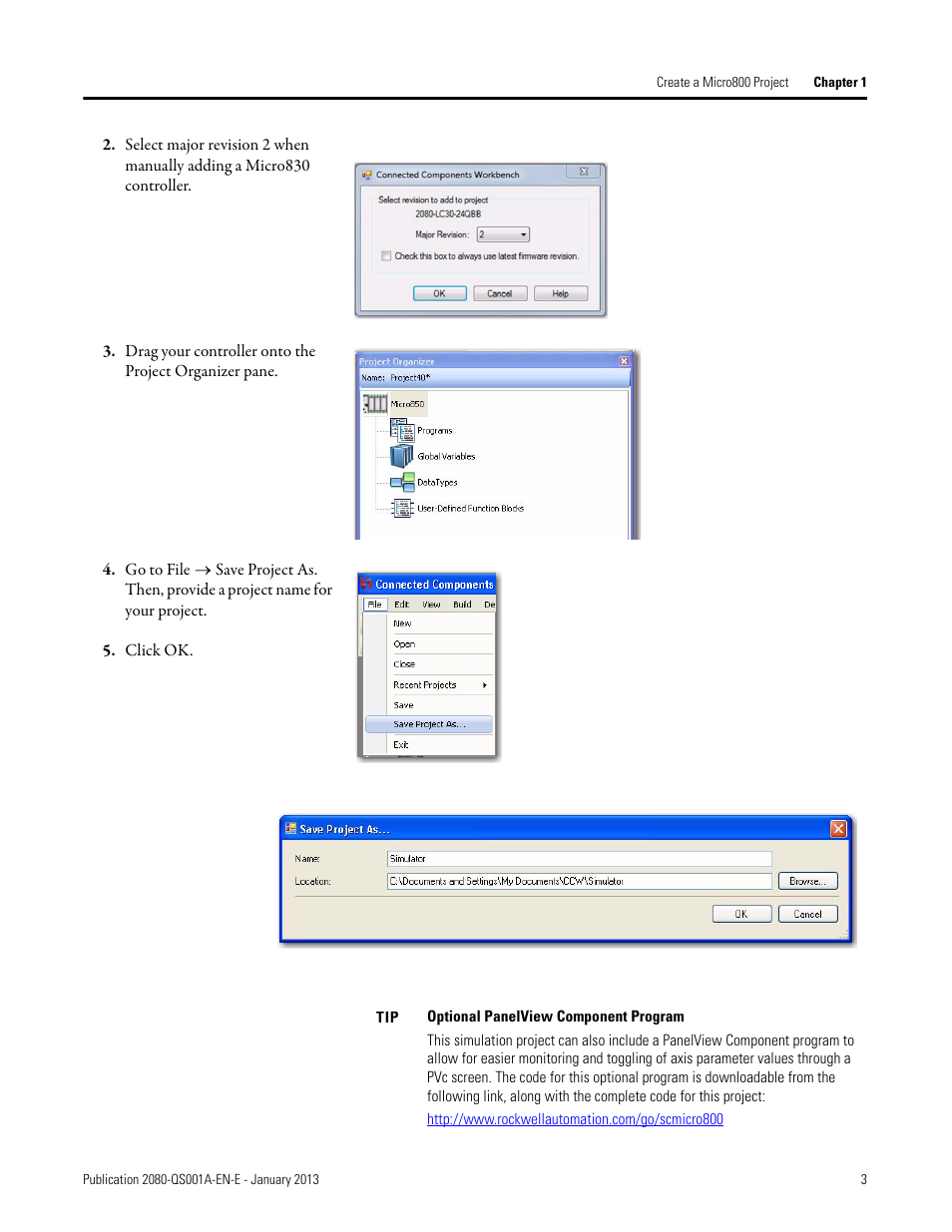 Click ok | Rockwell Automation 2080-LC50 Getting Started with Motion Control Using a Simulated Axis User Manual | Page 13 / 82