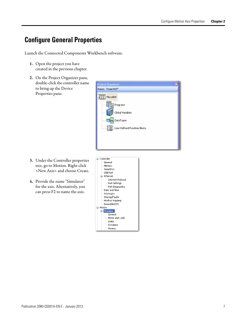 Configure general properties | Rockwell Automation 2080-LC50 Getting Started with Motion Control Using a Simulated Axis User Manual | Page 17 / 82