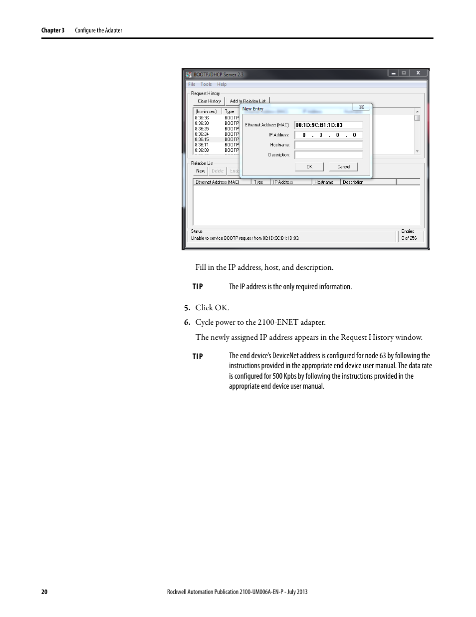 Rockwell Automation 2100-ENET CENTERLINE 2100 Motor Control Centers EtherNet/IP Network Adapter User Manual | Page 20 / 76
