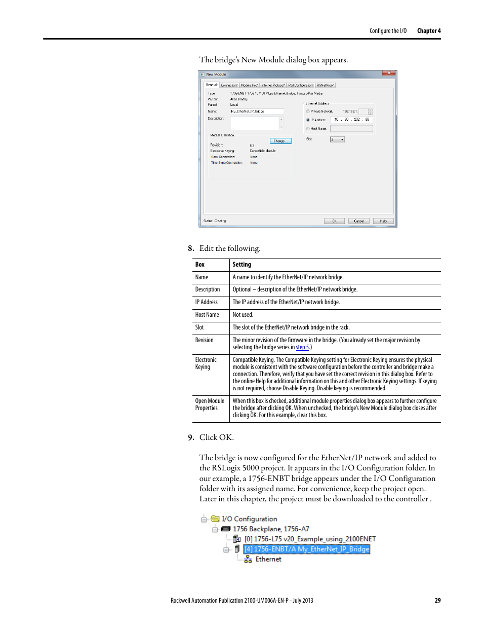 Rockwell Automation 2100-ENET CENTERLINE 2100 Motor Control Centers EtherNet/IP Network Adapter User Manual | Page 29 / 76