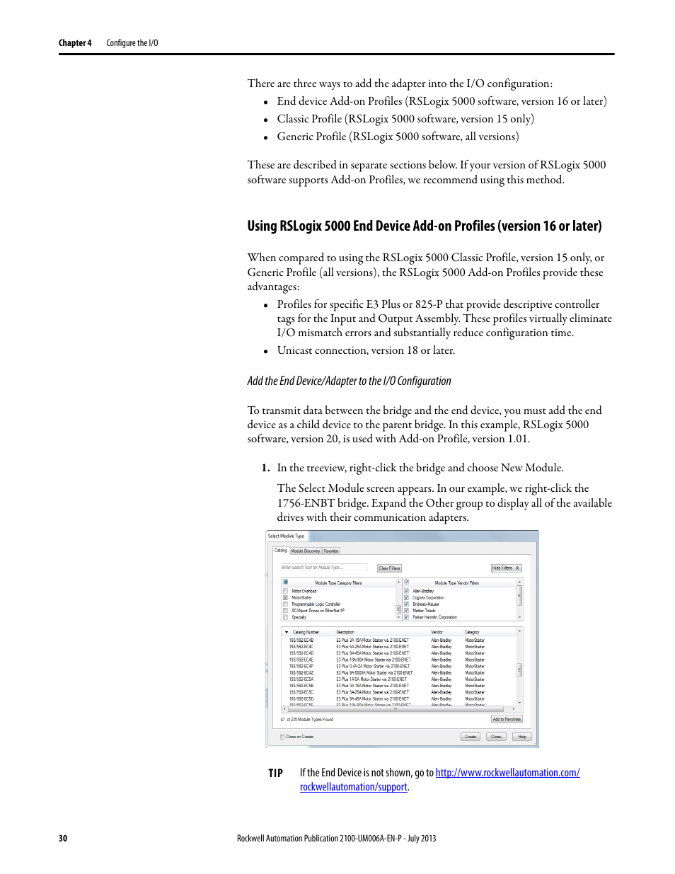 Rockwell Automation 2100-ENET CENTERLINE 2100 Motor Control Centers EtherNet/IP Network Adapter User Manual | Page 30 / 76