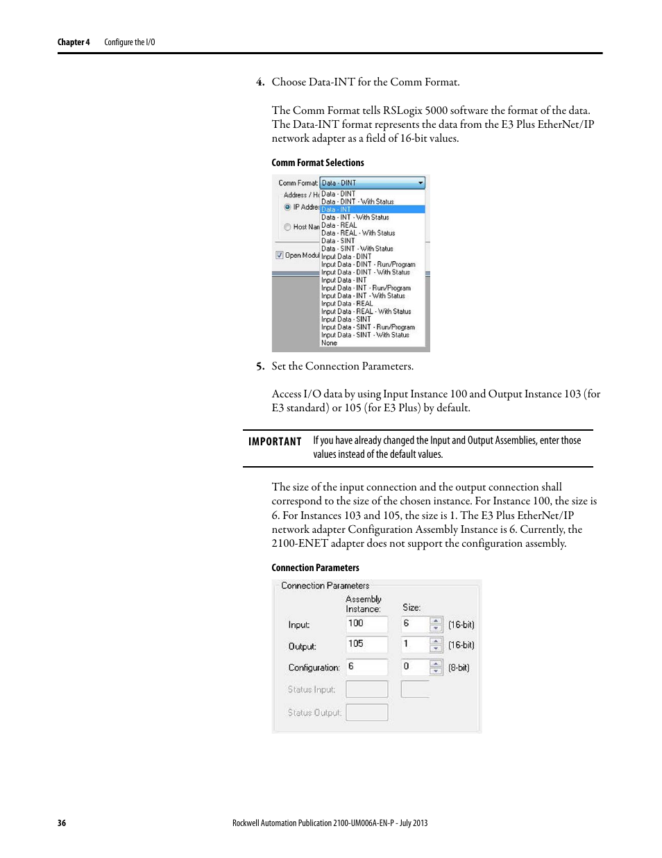 Rockwell Automation 2100-ENET CENTERLINE 2100 Motor Control Centers EtherNet/IP Network Adapter User Manual | Page 36 / 76