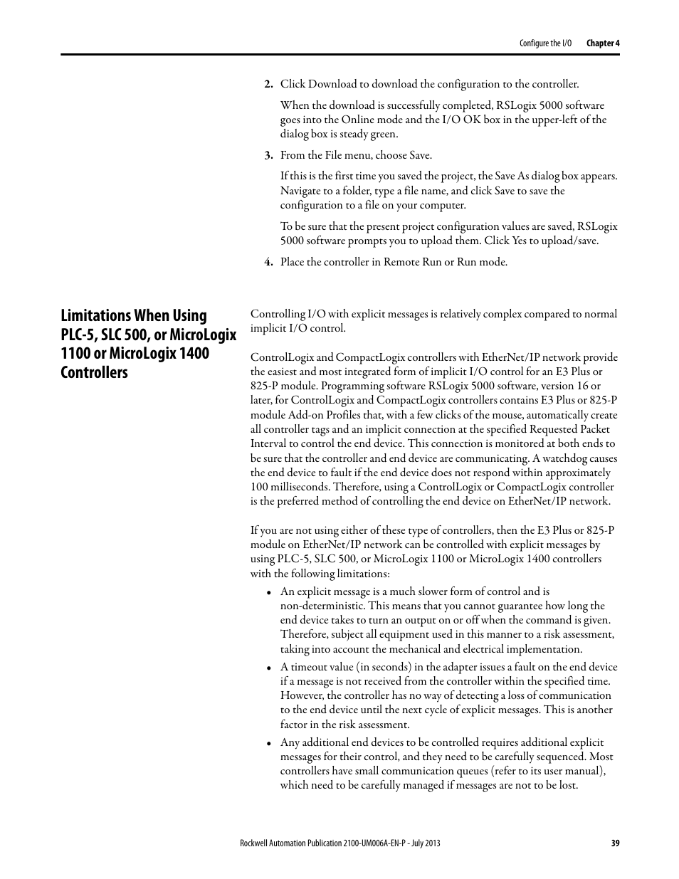 Rockwell Automation 2100-ENET CENTERLINE 2100 Motor Control Centers EtherNet/IP Network Adapter User Manual | Page 39 / 76