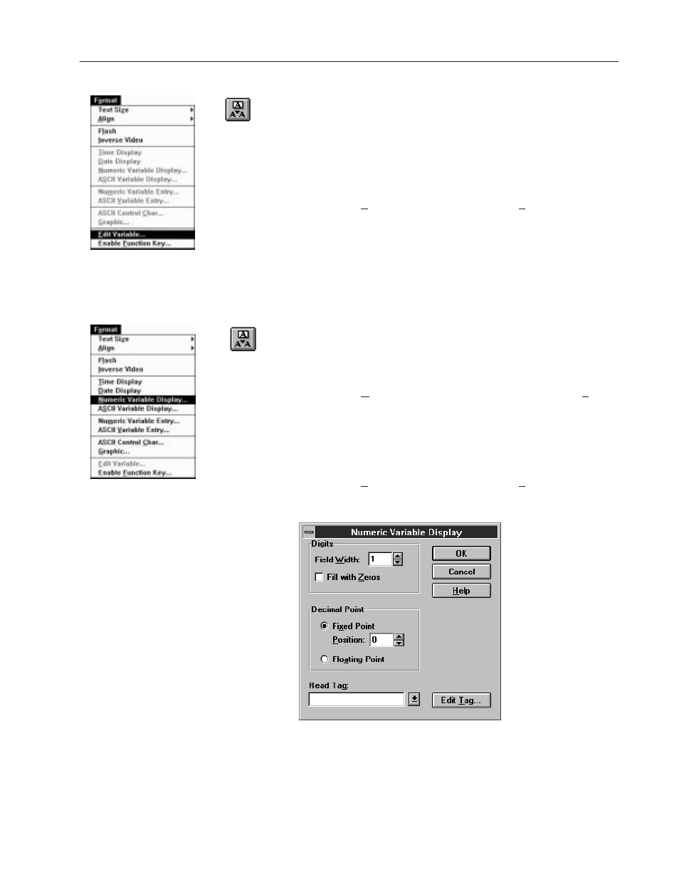 Numeric variable display | Rockwell Automation 2706-MB1 MESSAGEVIEW 421 SOFTWARE MANUAL User Manual | Page 144 / 328