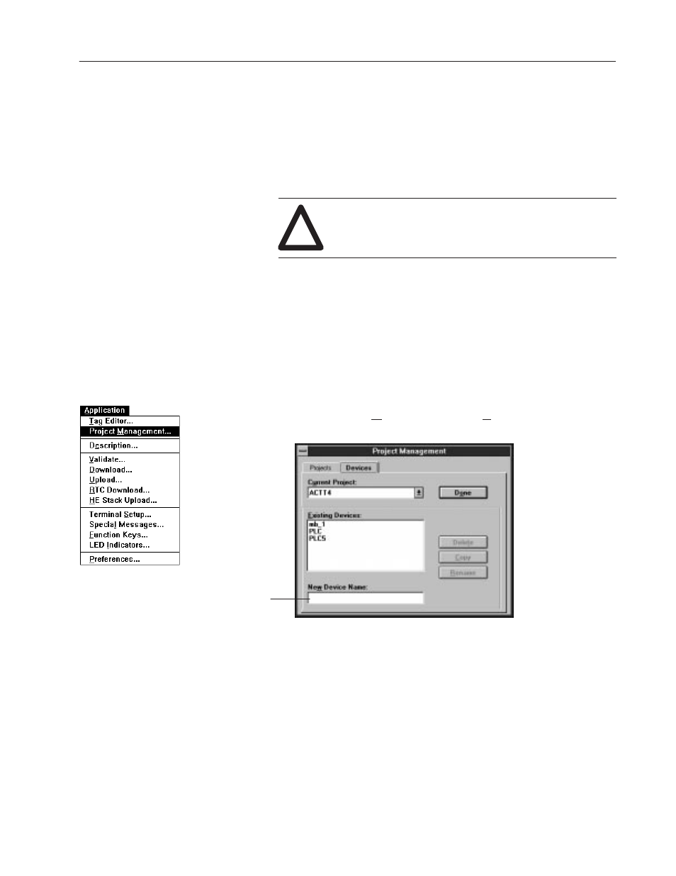 Managing devices in projects | Rockwell Automation 2706-MB1 MESSAGEVIEW 421 SOFTWARE MANUAL User Manual | Page 204 / 328