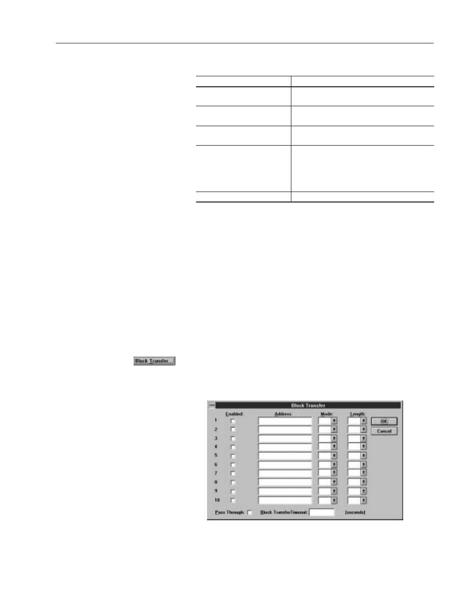 Block transfers | Rockwell Automation 2706-MB1 MESSAGEVIEW 421 SOFTWARE MANUAL User Manual | Page 215 / 328