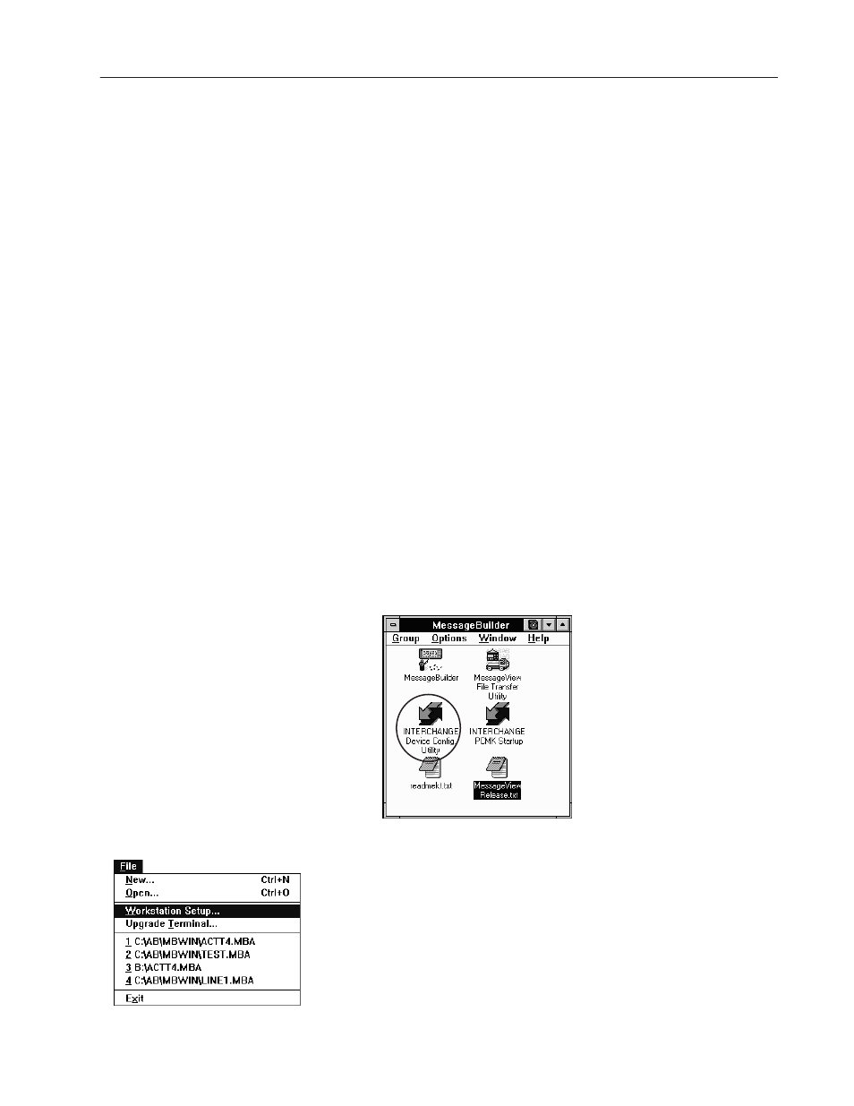 Interchange device configuration utility | Rockwell Automation 2706-MB1 MESSAGEVIEW 421 SOFTWARE MANUAL User Manual | Page 24 / 328