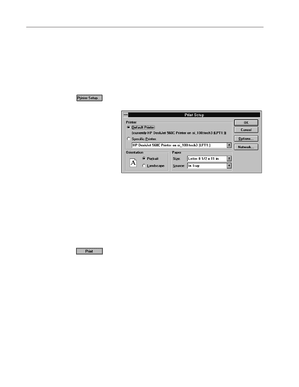 Setting up a printer | Rockwell Automation 2706-MB1 MESSAGEVIEW 421 SOFTWARE MANUAL User Manual | Page 260 / 328