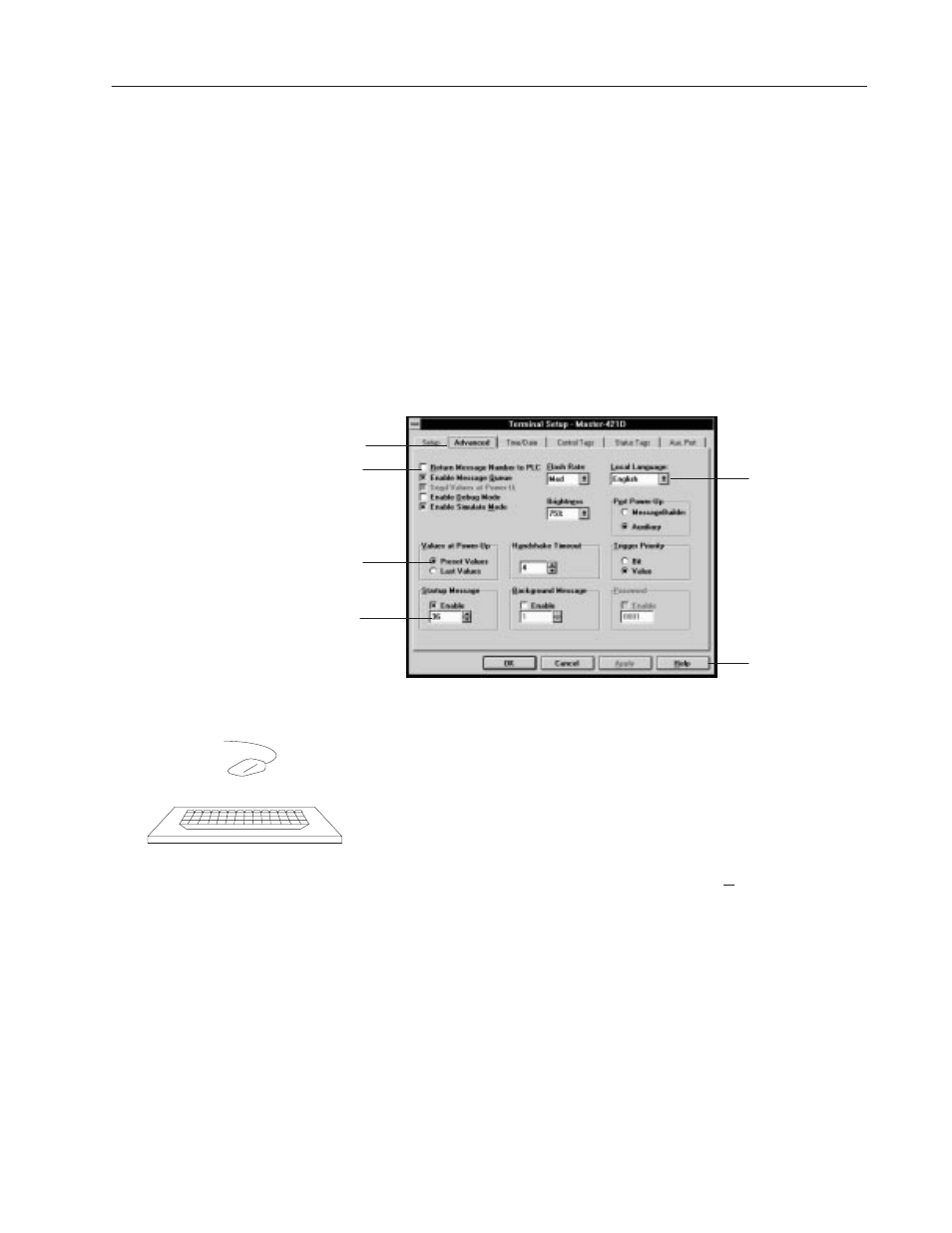 Dialogs | Rockwell Automation 2706-MB1 MESSAGEVIEW 421 SOFTWARE MANUAL User Manual | Page 41 / 328