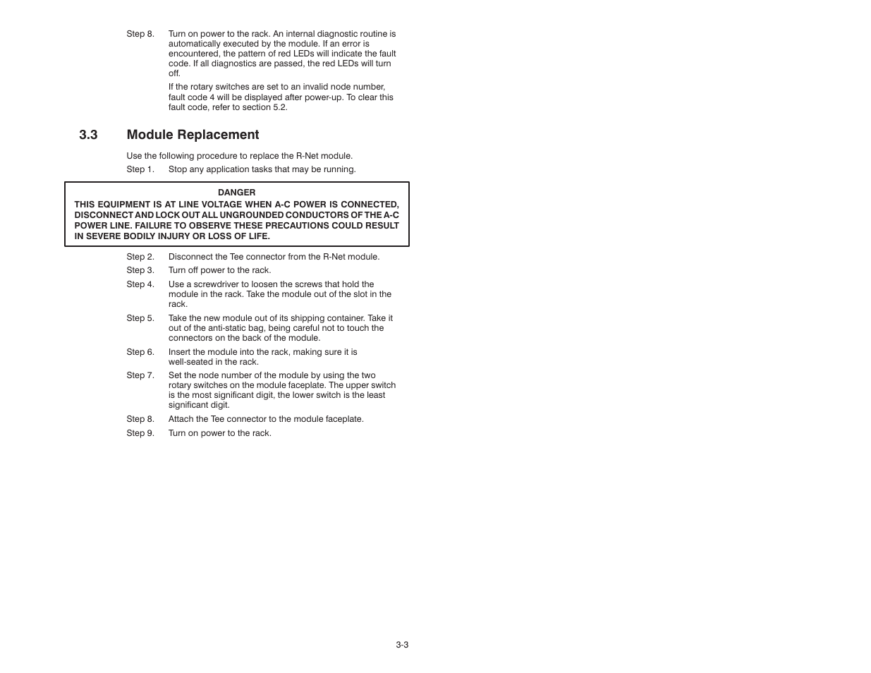 3 module replacement | Rockwell Automation AutoMax R-Net Processor Module User Manual | Page 15 / 42
