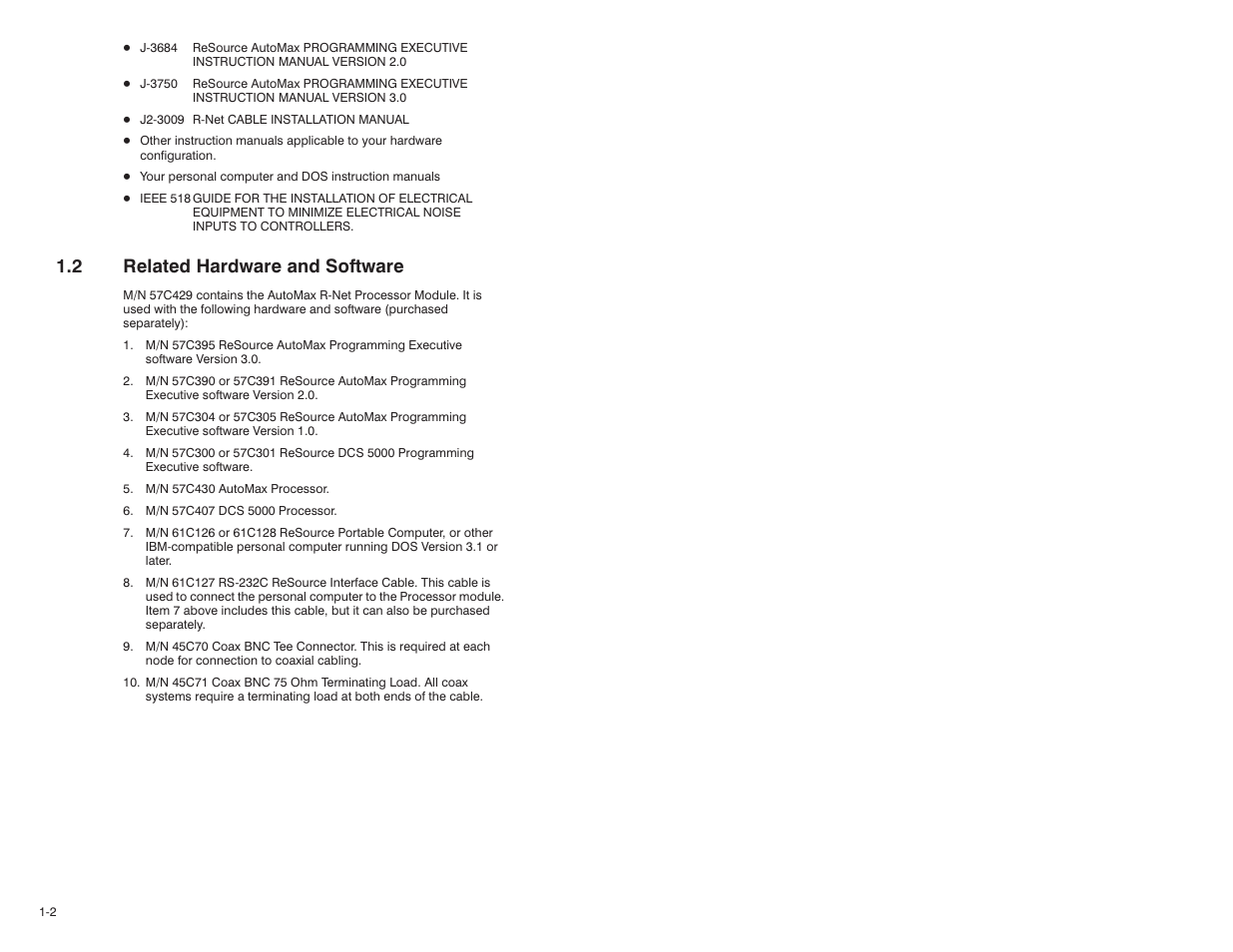 2 related hardware and software | Rockwell Automation AutoMax R-Net Processor Module User Manual | Page 8 / 42