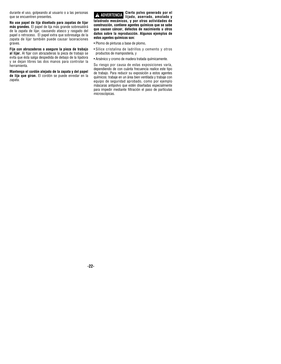 Bosch 1250DEVS User Manual | Page 22 / 32