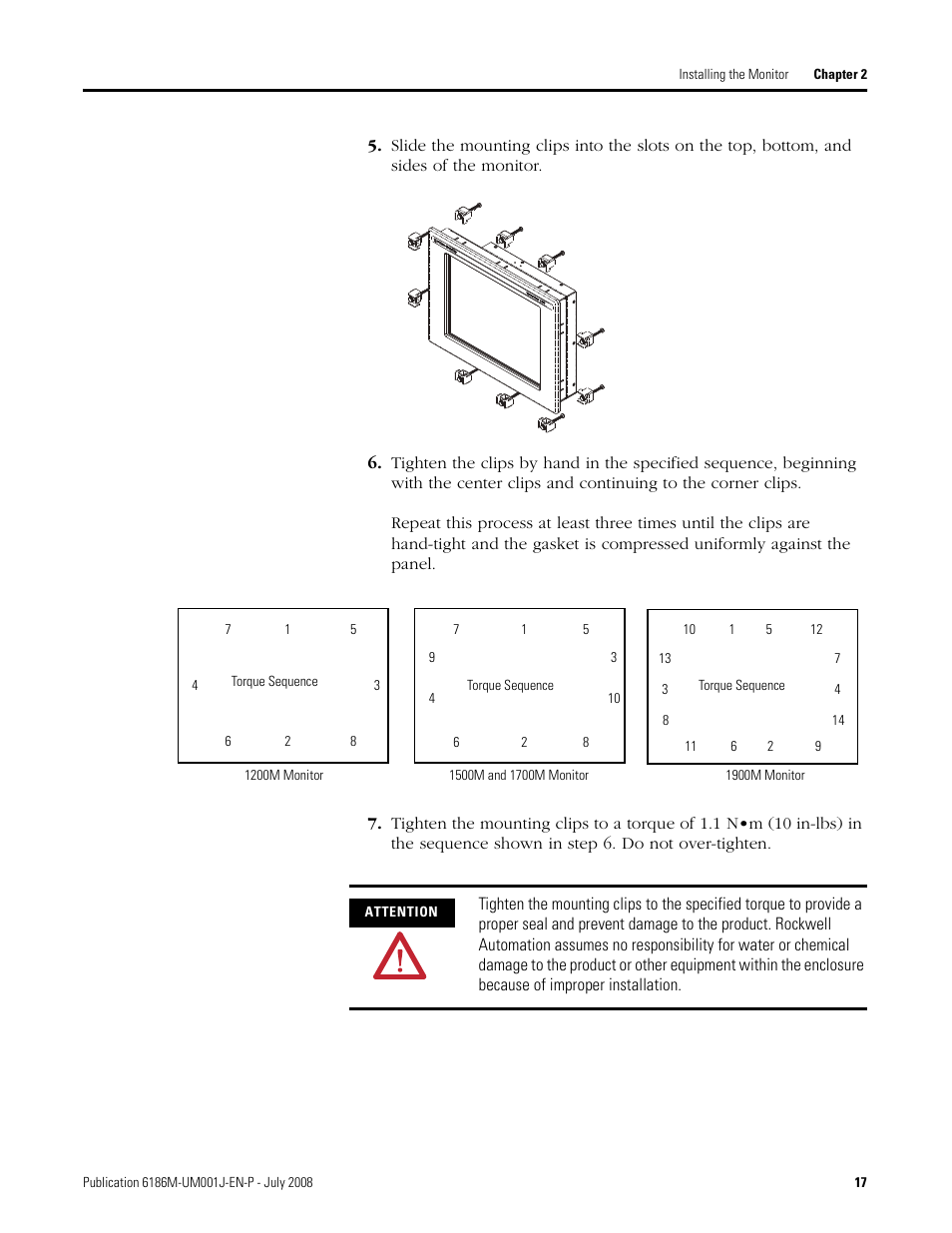 Rockwell Automation 6186-Mxxx Industrial Monitors User Manual User Manual | Page 17 / 64