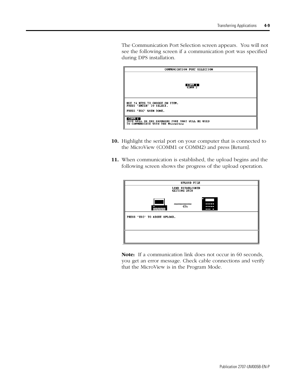Rockwell Automation 2707-MVH232_MVP232 MicroView Operator Interface Module User Manual | Page 37 / 92