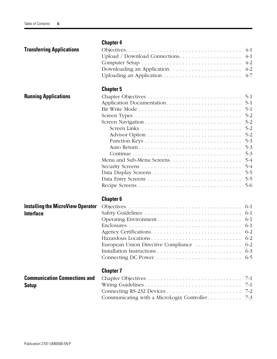 Rockwell Automation 2707-MVH232_MVP232 MicroView Operator Interface Module User Manual | Page 4 / 92