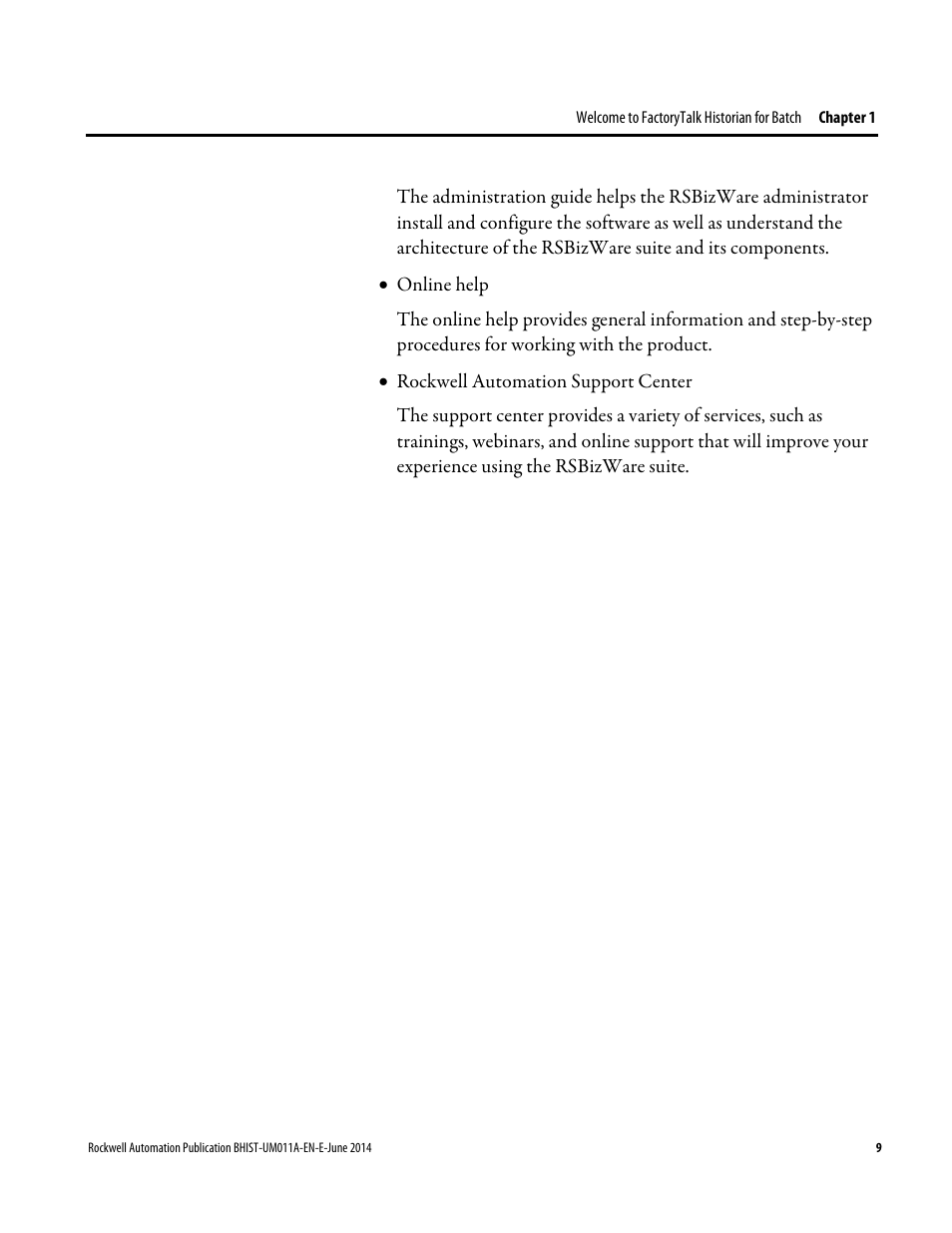 Rockwell Automation FactoryTalk Historian Classic for Batch User Guide User Manual | Page 9 / 74