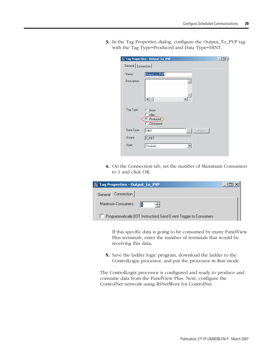 Rockwell Automation 2711P ControlNet Communications for PanelView Plus and PanelView Plus CE User Manual | Page 29 / 64