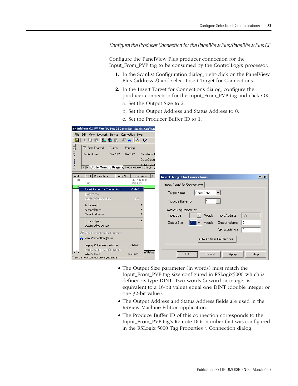 Rockwell Automation 2711P ControlNet Communications for PanelView Plus and PanelView Plus CE User Manual | Page 37 / 64