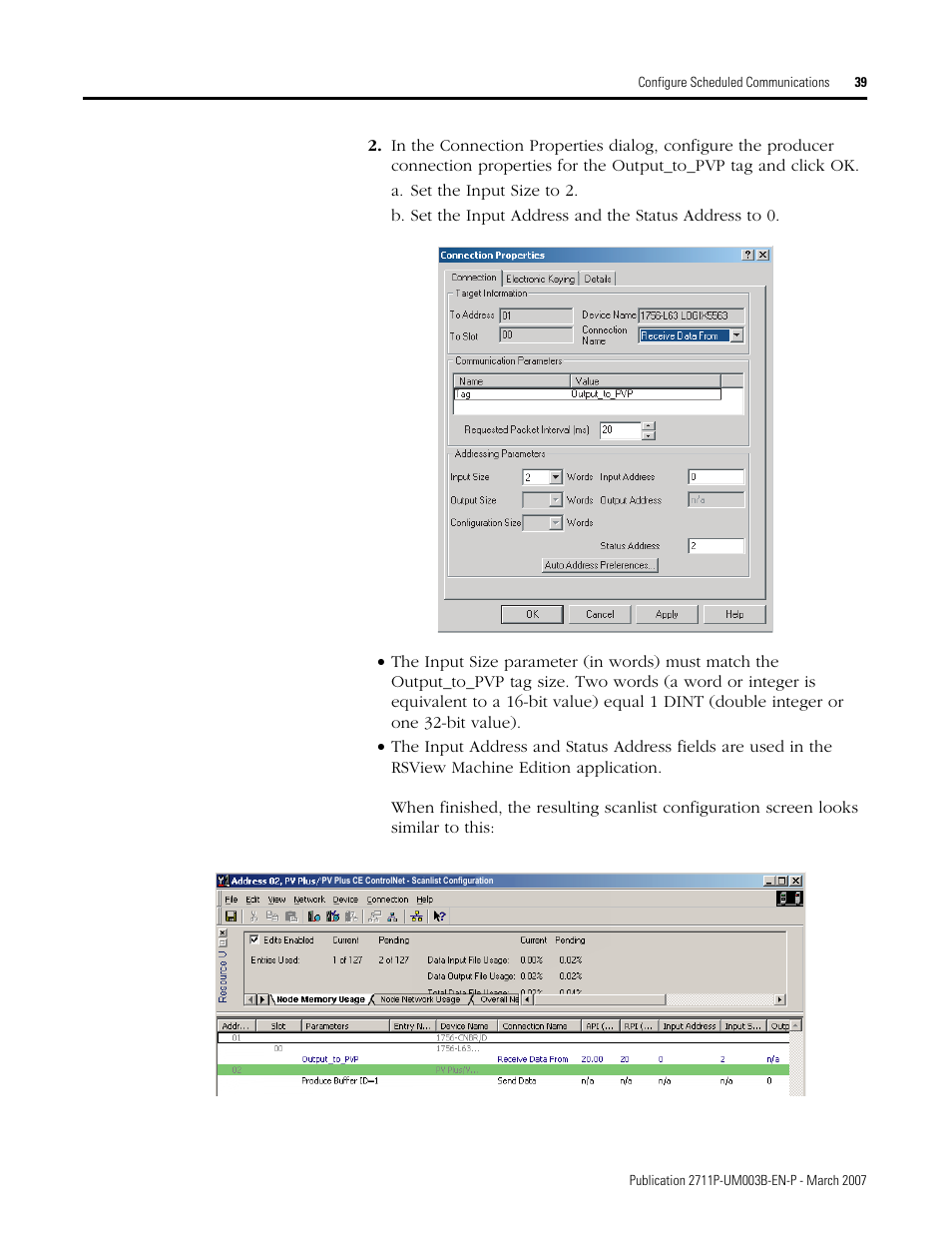 Rockwell Automation 2711P ControlNet Communications for PanelView Plus and PanelView Plus CE User Manual | Page 39 / 64