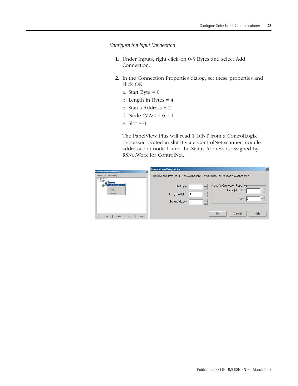 Rockwell Automation 2711P ControlNet Communications for PanelView Plus and PanelView Plus CE User Manual | Page 45 / 64