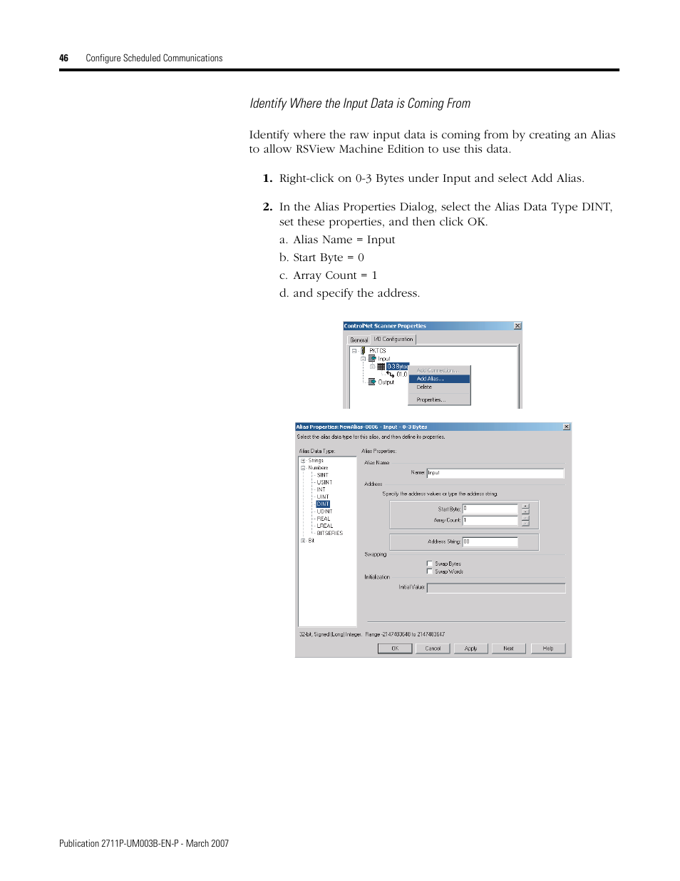 Rockwell Automation 2711P ControlNet Communications for PanelView Plus and PanelView Plus CE User Manual | Page 46 / 64