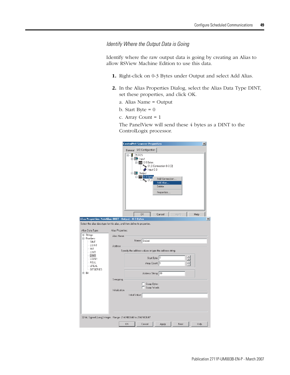 Rockwell Automation 2711P ControlNet Communications for PanelView Plus and PanelView Plus CE User Manual | Page 49 / 64
