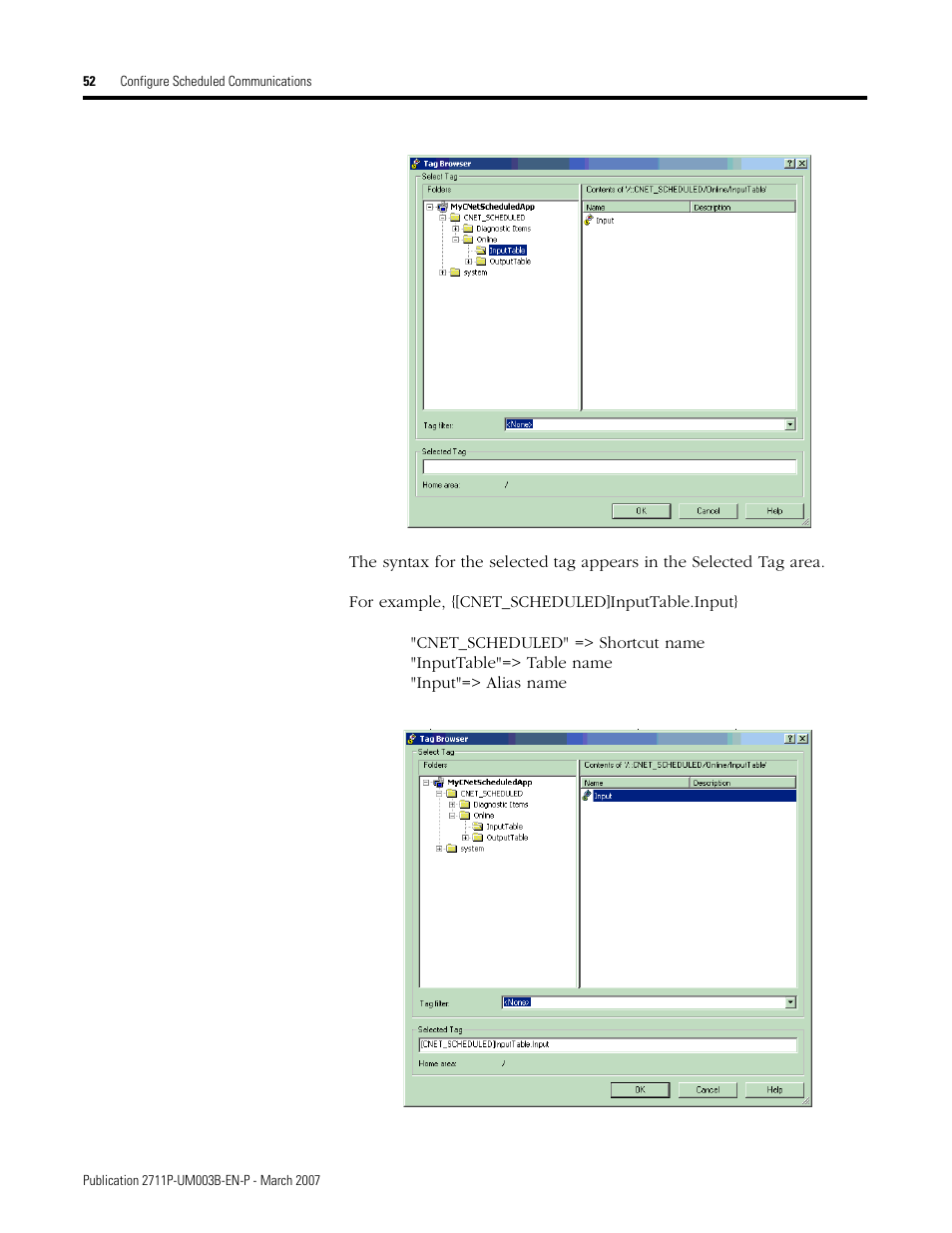 Rockwell Automation 2711P ControlNet Communications for PanelView Plus and PanelView Plus CE User Manual | Page 52 / 64