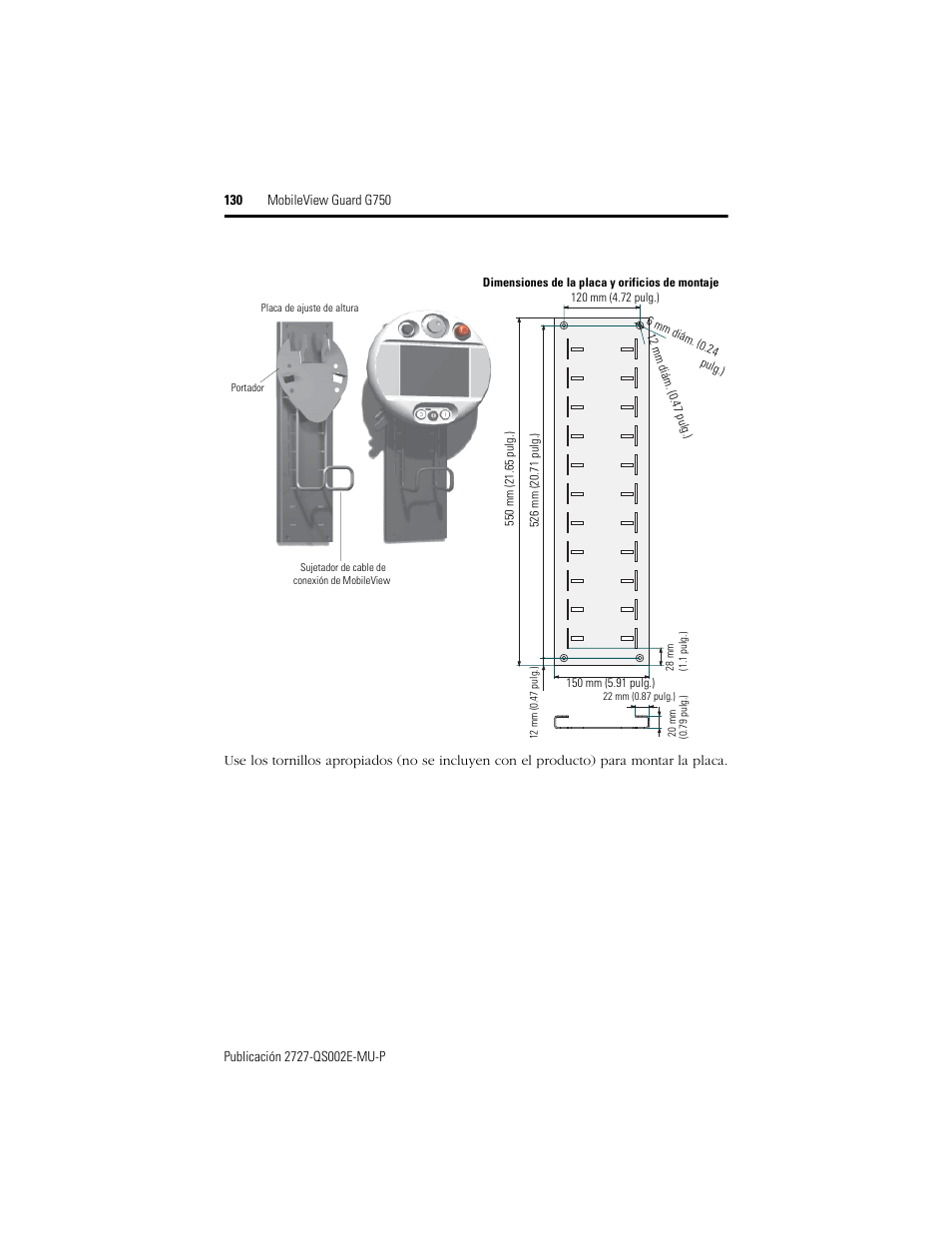 Rockwell Automation 2727-G7P20D1Q7 MobileView Guard G750 Quick Start User Manual | Page 130 / 204