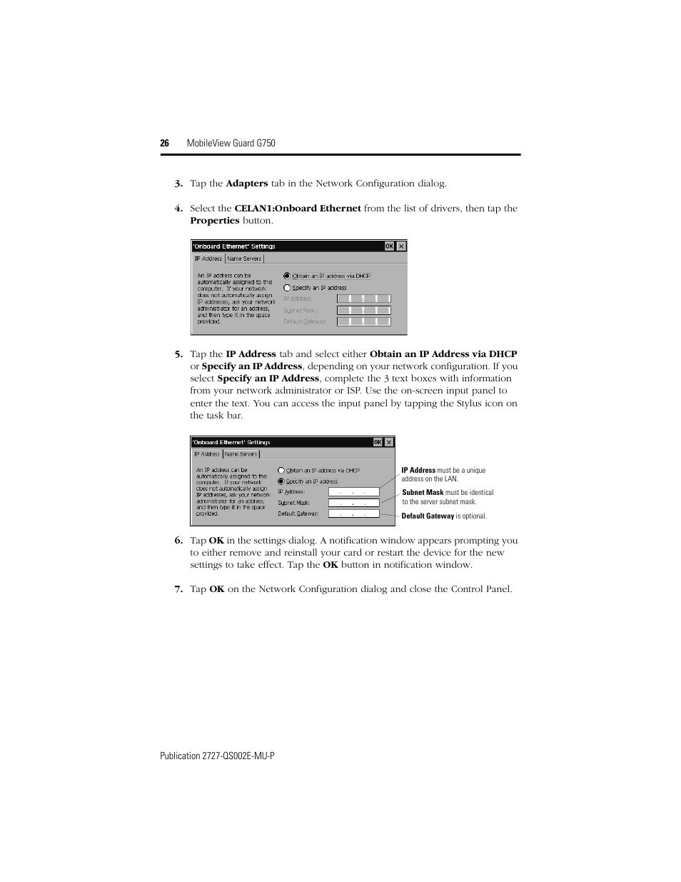 Rockwell Automation 2727-G7P20D1Q7 MobileView Guard G750 Quick Start User Manual | Page 26 / 204