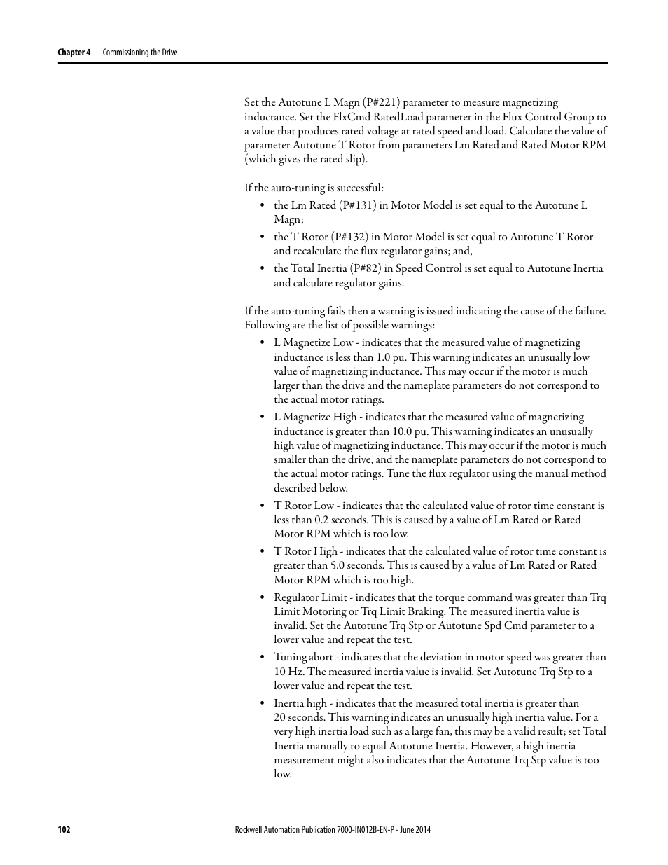 Rockwell Automation 7000 PowerFlex Medium Voltage AC Drive (B Frame) Commissioning - ForGe Control User Manual | Page 102 / 138
