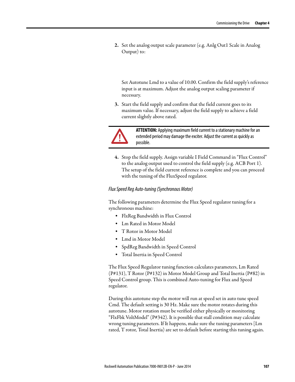 Rockwell Automation 7000 PowerFlex Medium Voltage AC Drive (B Frame) Commissioning - ForGe Control User Manual | Page 107 / 138