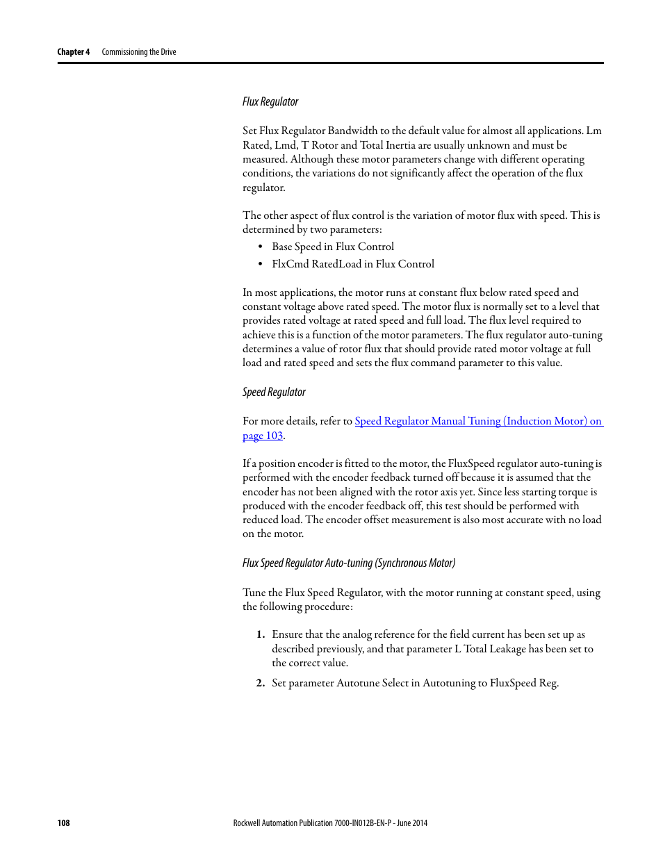 Rockwell Automation 7000 PowerFlex Medium Voltage AC Drive (B Frame) Commissioning - ForGe Control User Manual | Page 108 / 138