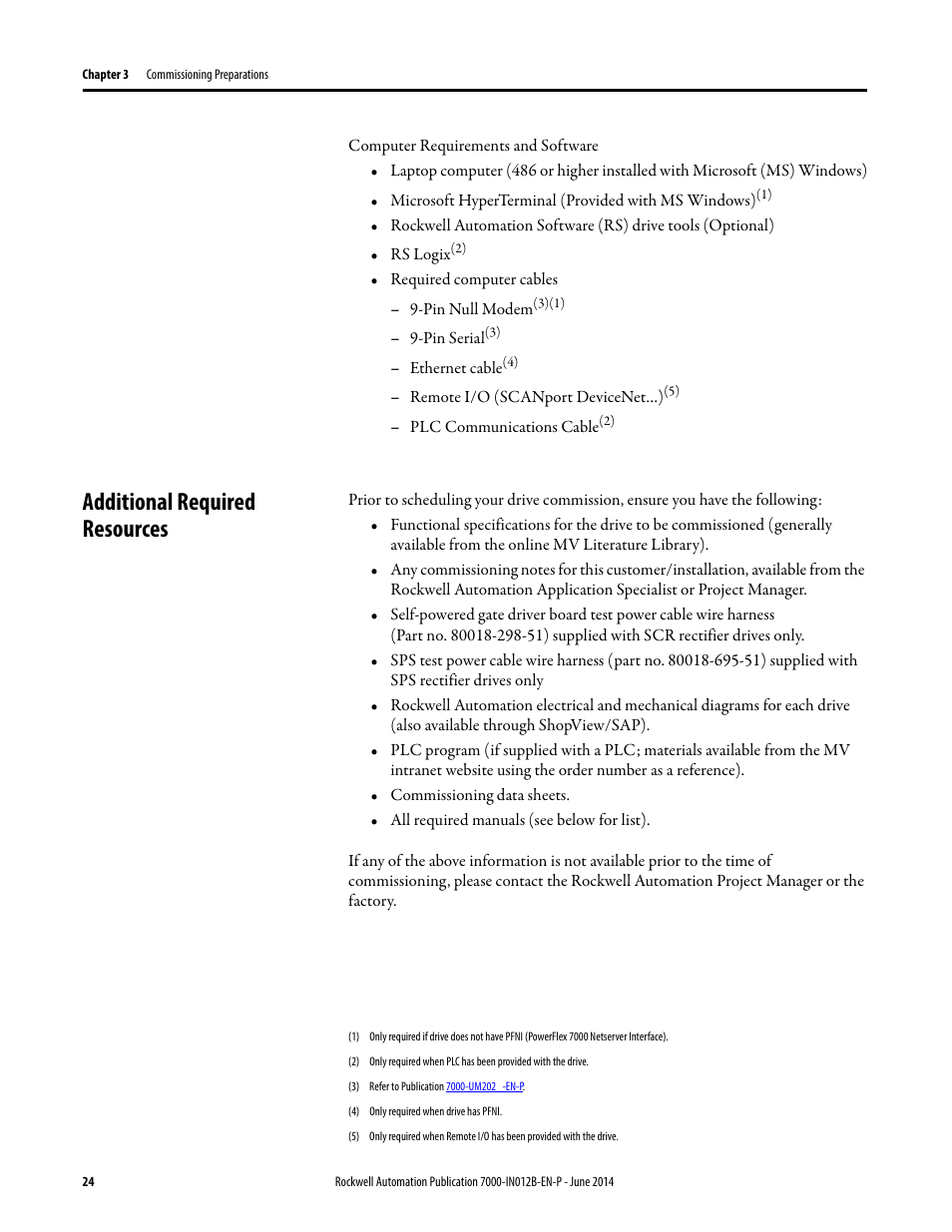 Additional required resources | Rockwell Automation 7000 PowerFlex Medium Voltage AC Drive (B Frame) Commissioning - ForGe Control User Manual | Page 24 / 138