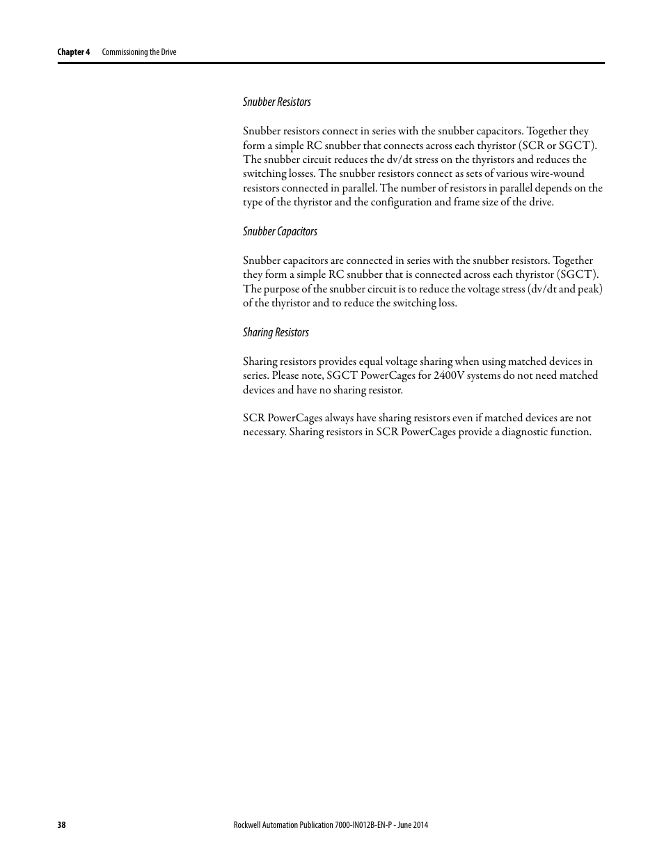 Rockwell Automation 7000 PowerFlex Medium Voltage AC Drive (B Frame) Commissioning - ForGe Control User Manual | Page 38 / 138