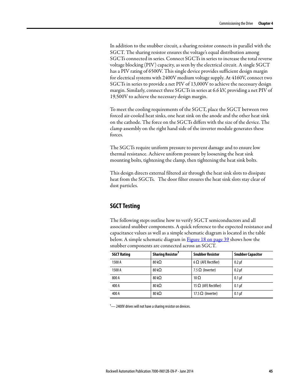 Sgct testing | Rockwell Automation 7000 PowerFlex Medium Voltage AC Drive (B Frame) Commissioning - ForGe Control User Manual | Page 45 / 138