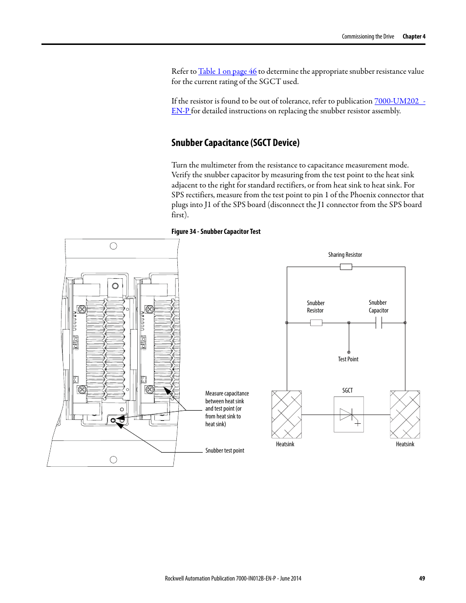 Snubber capacitance (sgct device) | Rockwell Automation 7000 PowerFlex Medium Voltage AC Drive (B Frame) Commissioning - ForGe Control User Manual | Page 49 / 138