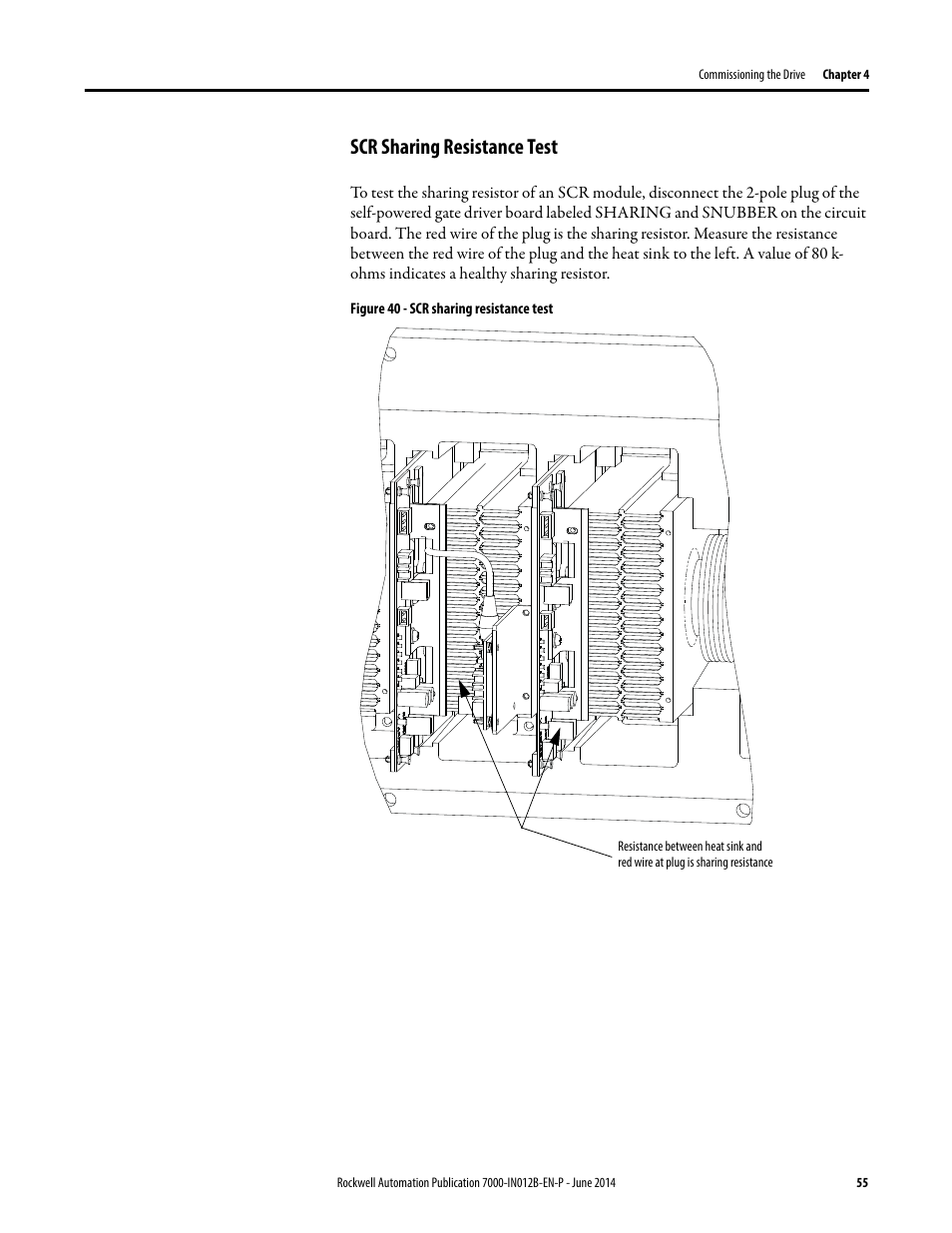 Scr sharing resistance test | Rockwell Automation 7000 PowerFlex Medium Voltage AC Drive (B Frame) Commissioning - ForGe Control User Manual | Page 55 / 138