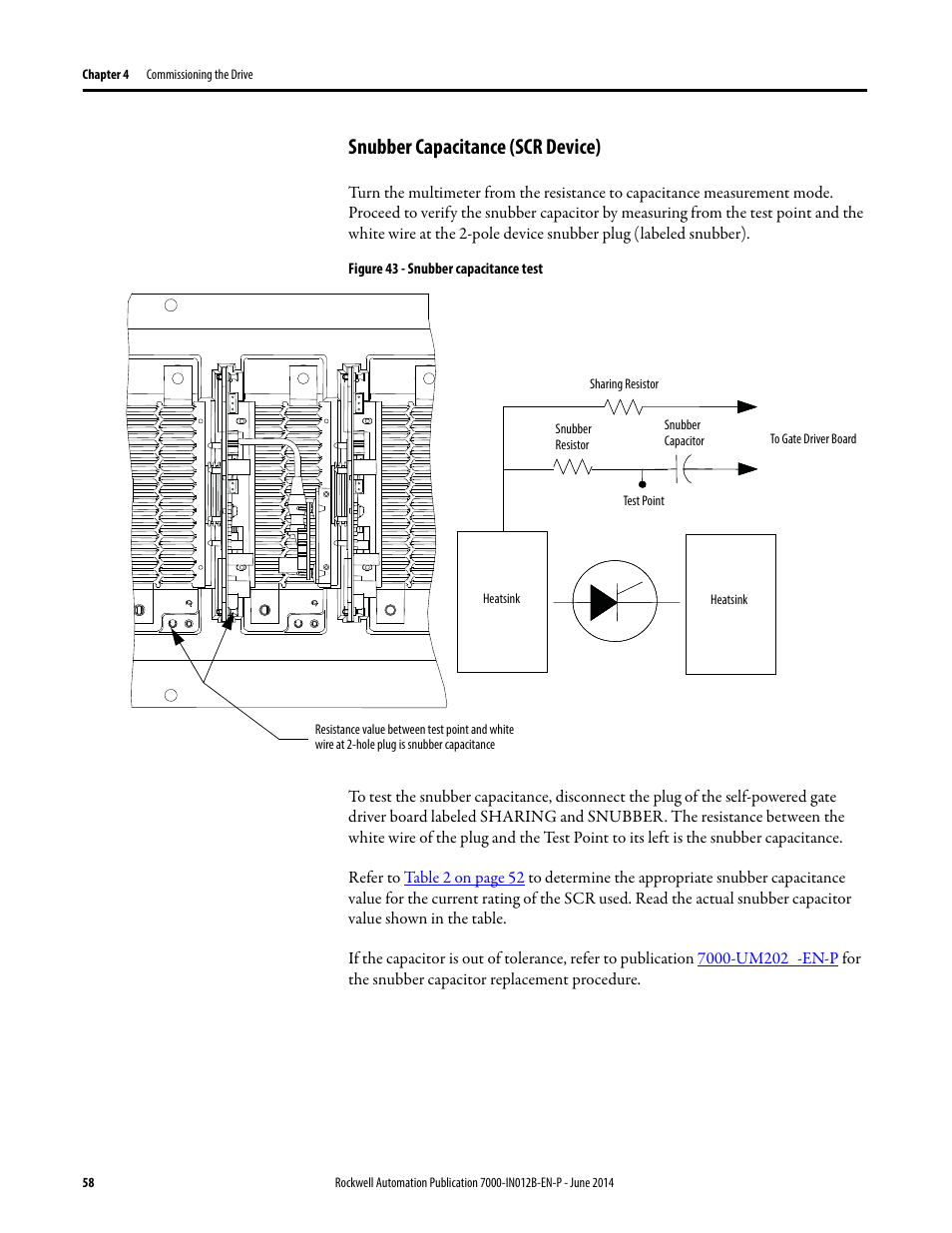 Snubber capacitance (scr device) | Rockwell Automation 7000 PowerFlex Medium Voltage AC Drive (B Frame) Commissioning - ForGe Control User Manual | Page 58 / 138