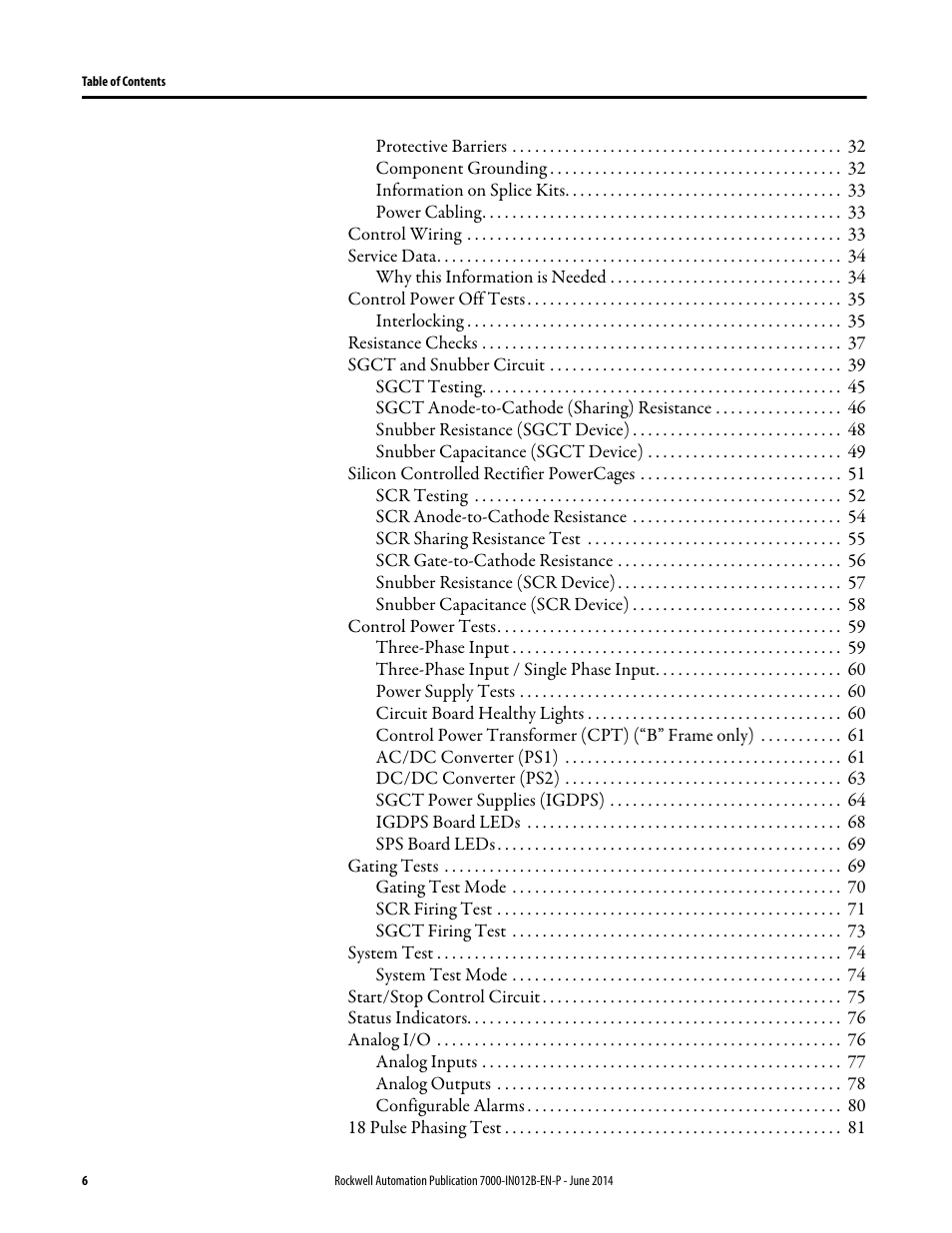Rockwell Automation 7000 PowerFlex Medium Voltage AC Drive (B Frame) Commissioning - ForGe Control User Manual | Page 6 / 138