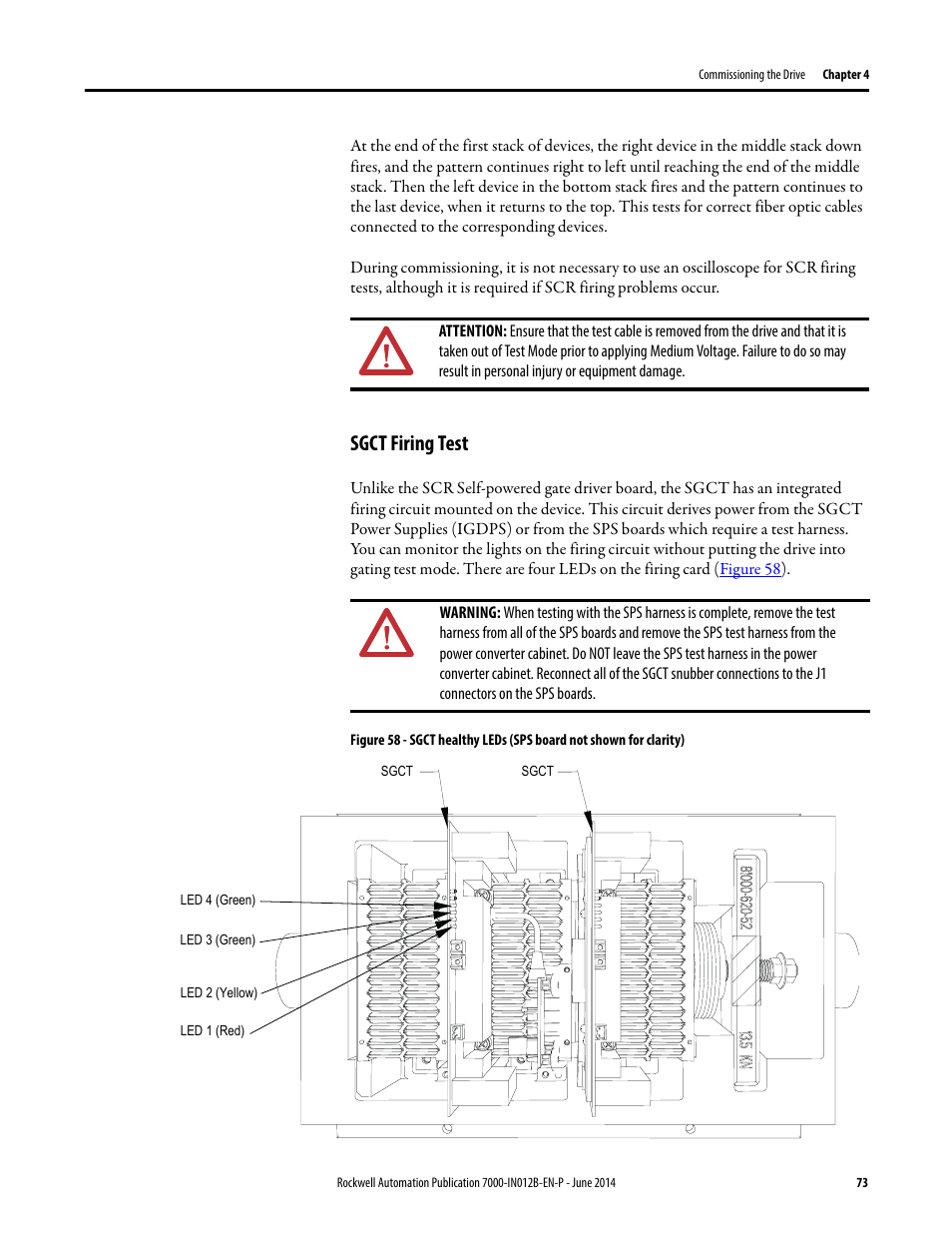 Sgct firing test | Rockwell Automation 7000 PowerFlex Medium Voltage AC Drive (B Frame) Commissioning - ForGe Control User Manual | Page 73 / 138