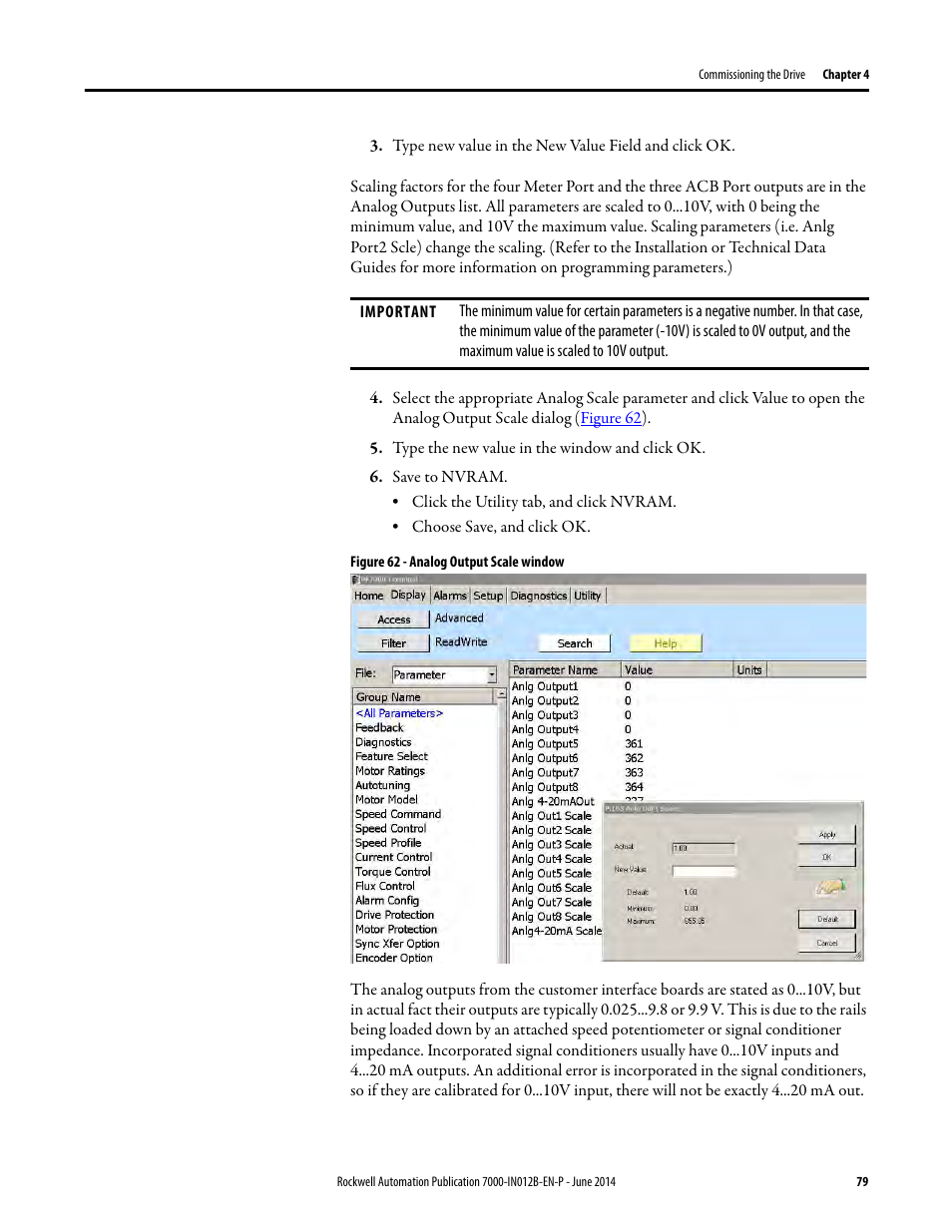 Rockwell Automation 7000 PowerFlex Medium Voltage AC Drive (B Frame) Commissioning - ForGe Control User Manual | Page 79 / 138